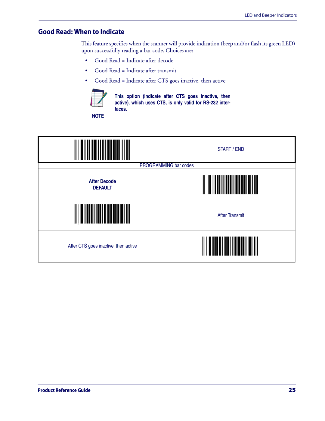 Datalogic Scanning 3200VSI manual Good Read When to Indicate 