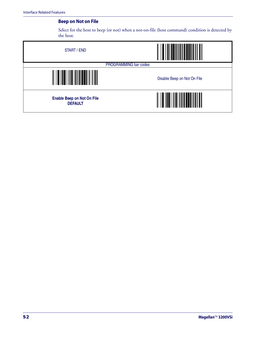 Datalogic Scanning 3200VSI manual Beep on Not on File 