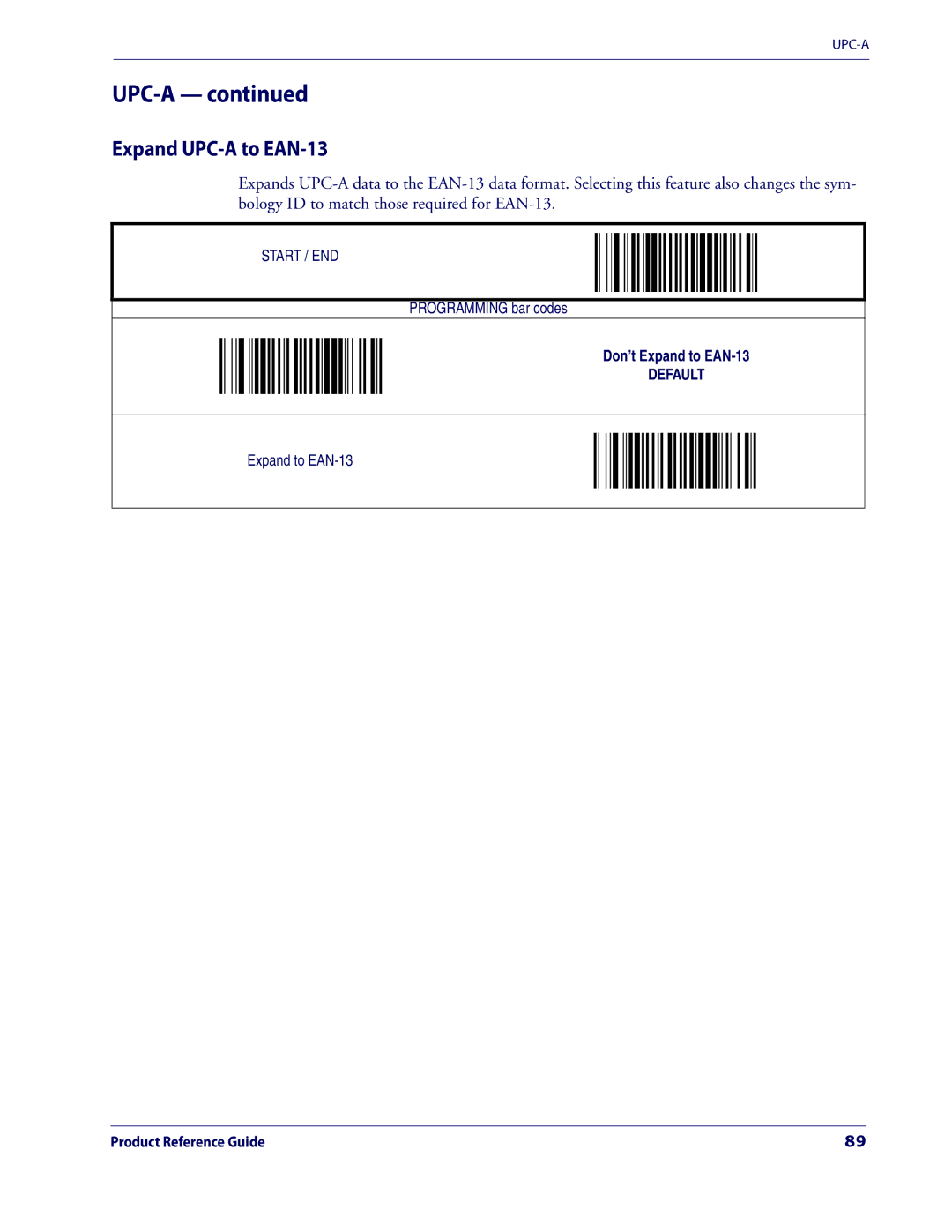 Datalogic Scanning 3200VSI manual Expand UPC-A to EAN-13 