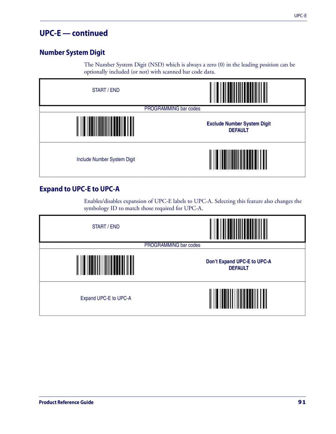 Datalogic Scanning 3200VSI manual Upc-E, Number System Digit, Expand to UPC-E to UPC-A 