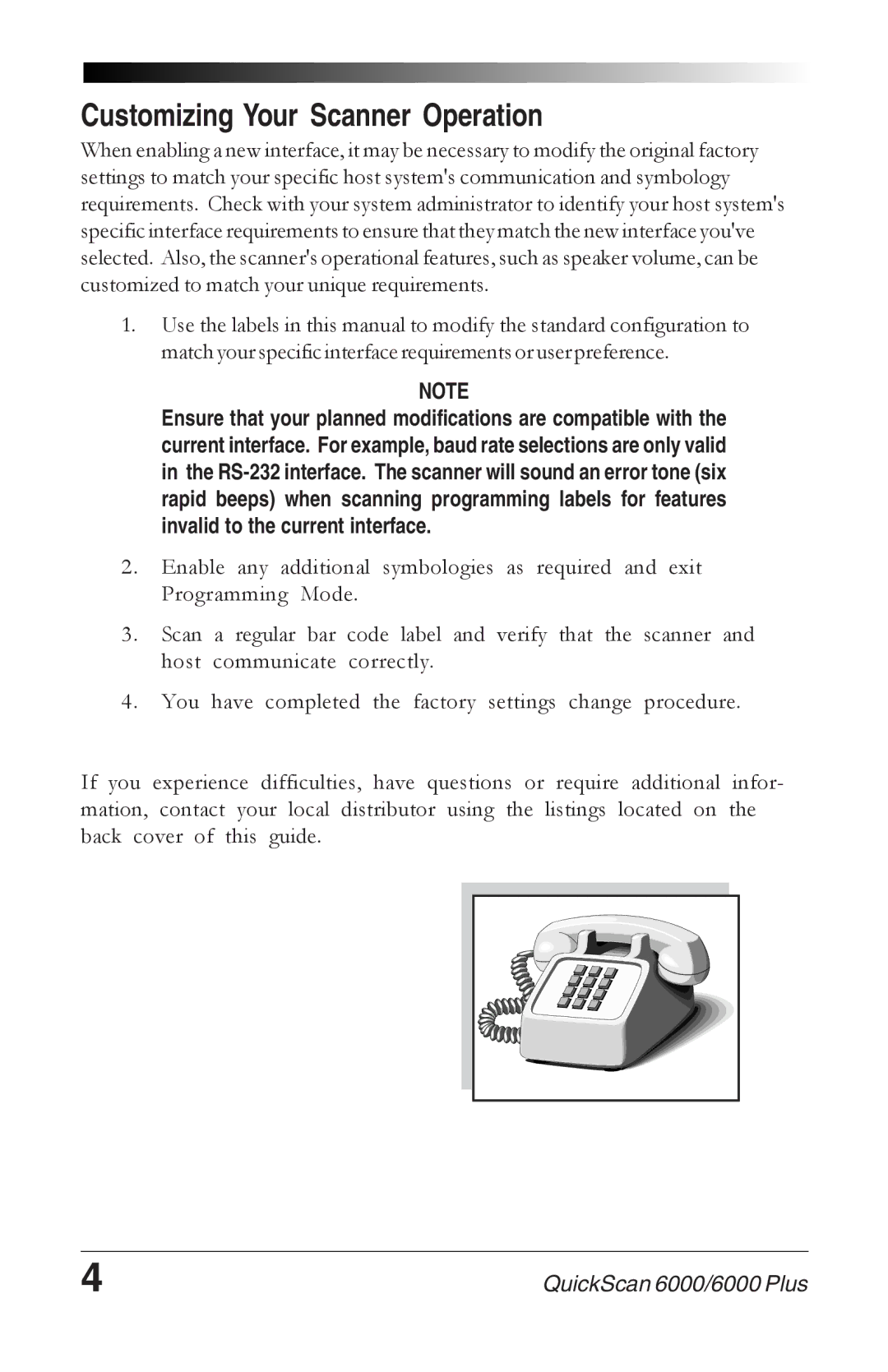 Datalogic Scanning 6000 PLUS manual Customizing Your Scanner Operation 