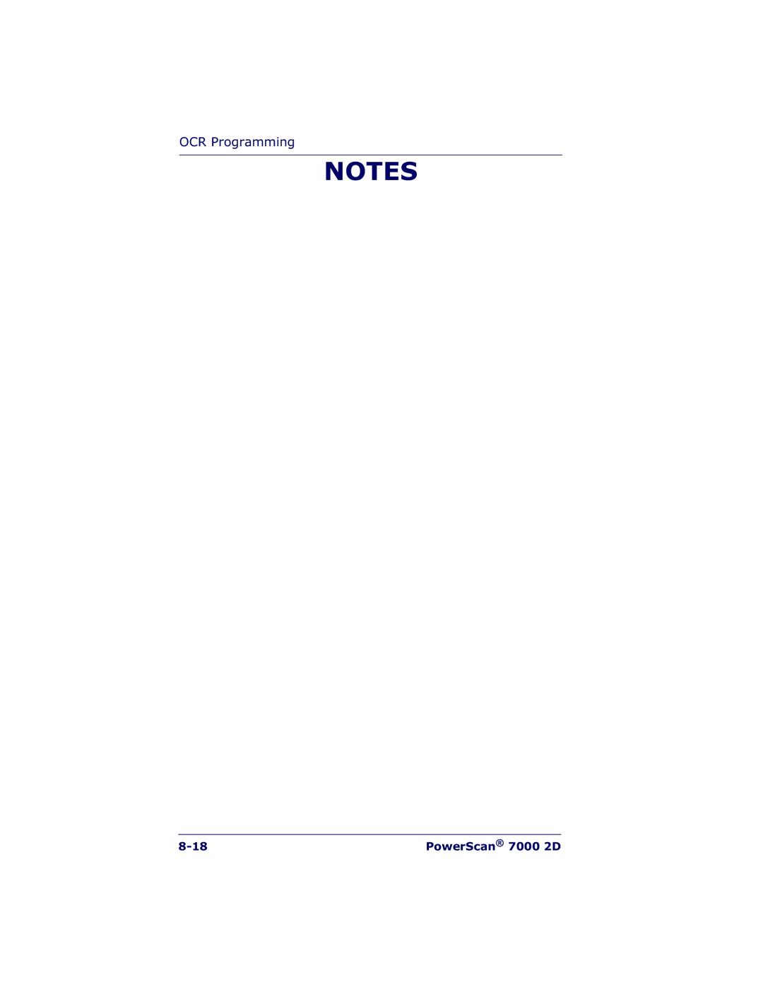 Datalogic Scanning 7000 manual OCR Programming 