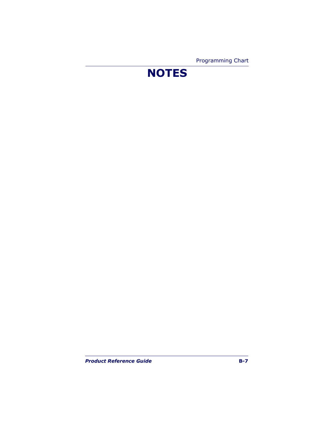 Datalogic Scanning 7000 manual Programming Chart 