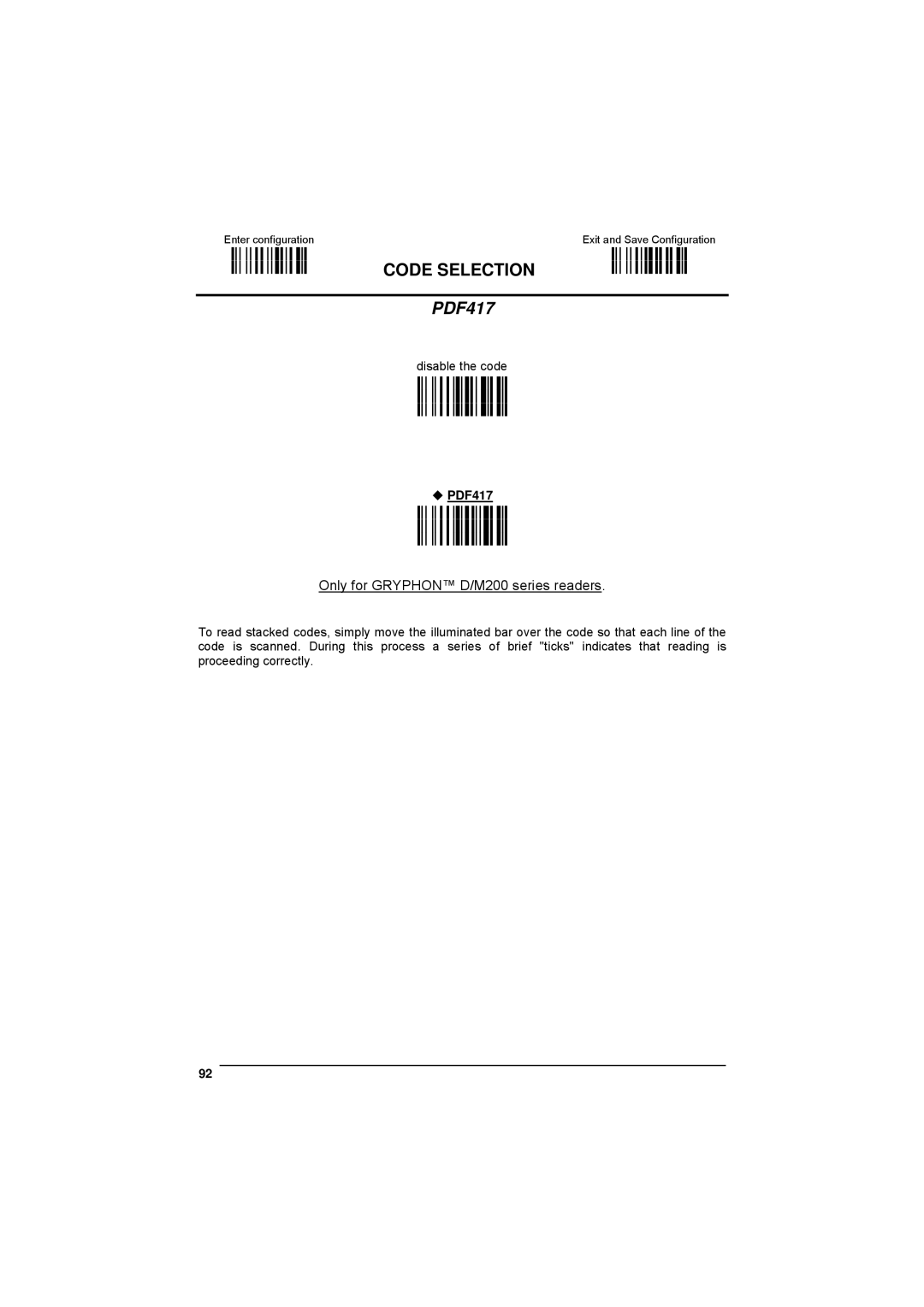 Datalogic Scanning 90ACC1780 manual Only for Gryphon D/M200 series readers, I3Pk I3Sk 