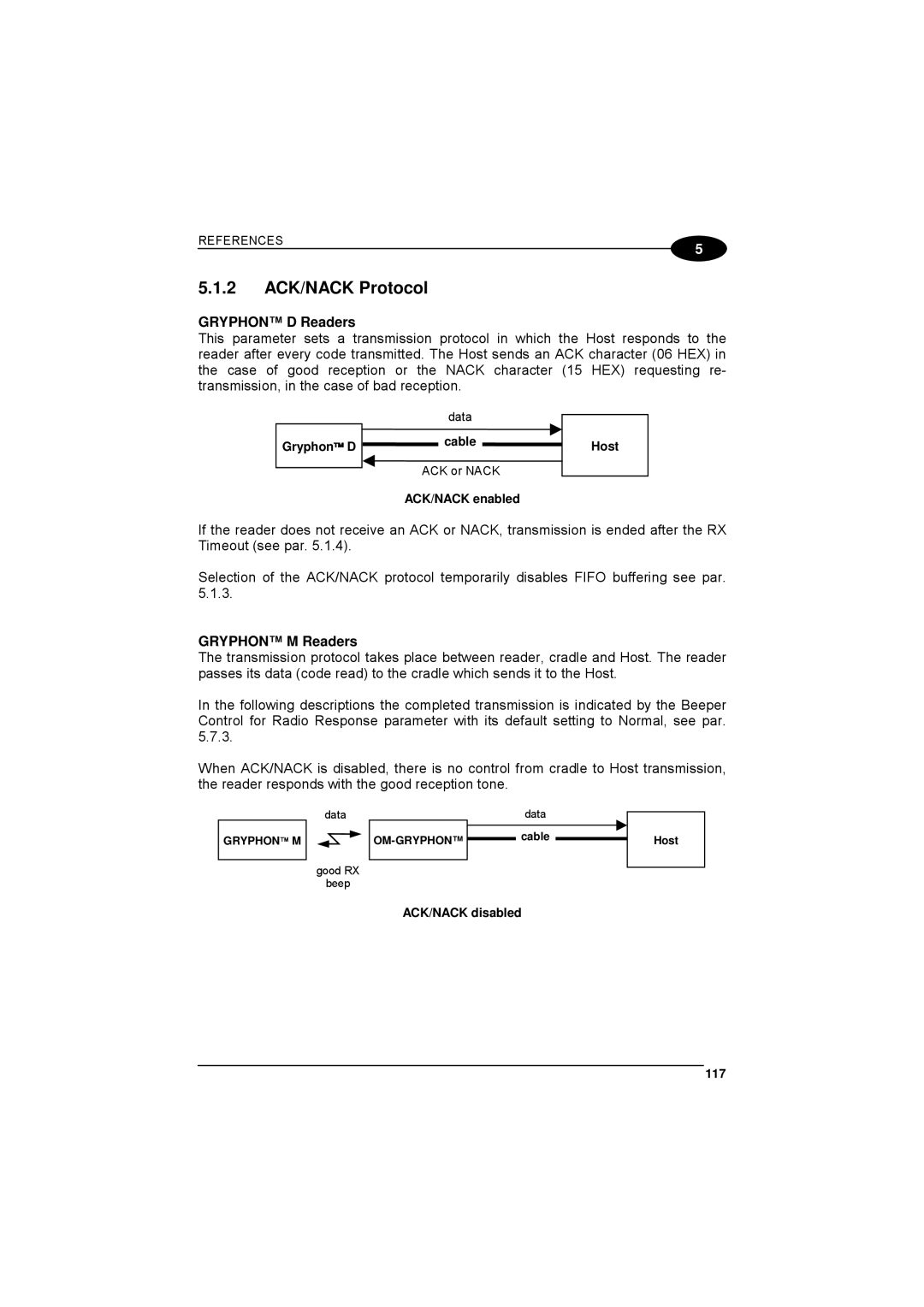 Datalogic Scanning 90ACC1780 manual 2 ACK/NACK Protocol, Gryphon D Readers, Gryphon M Readers 