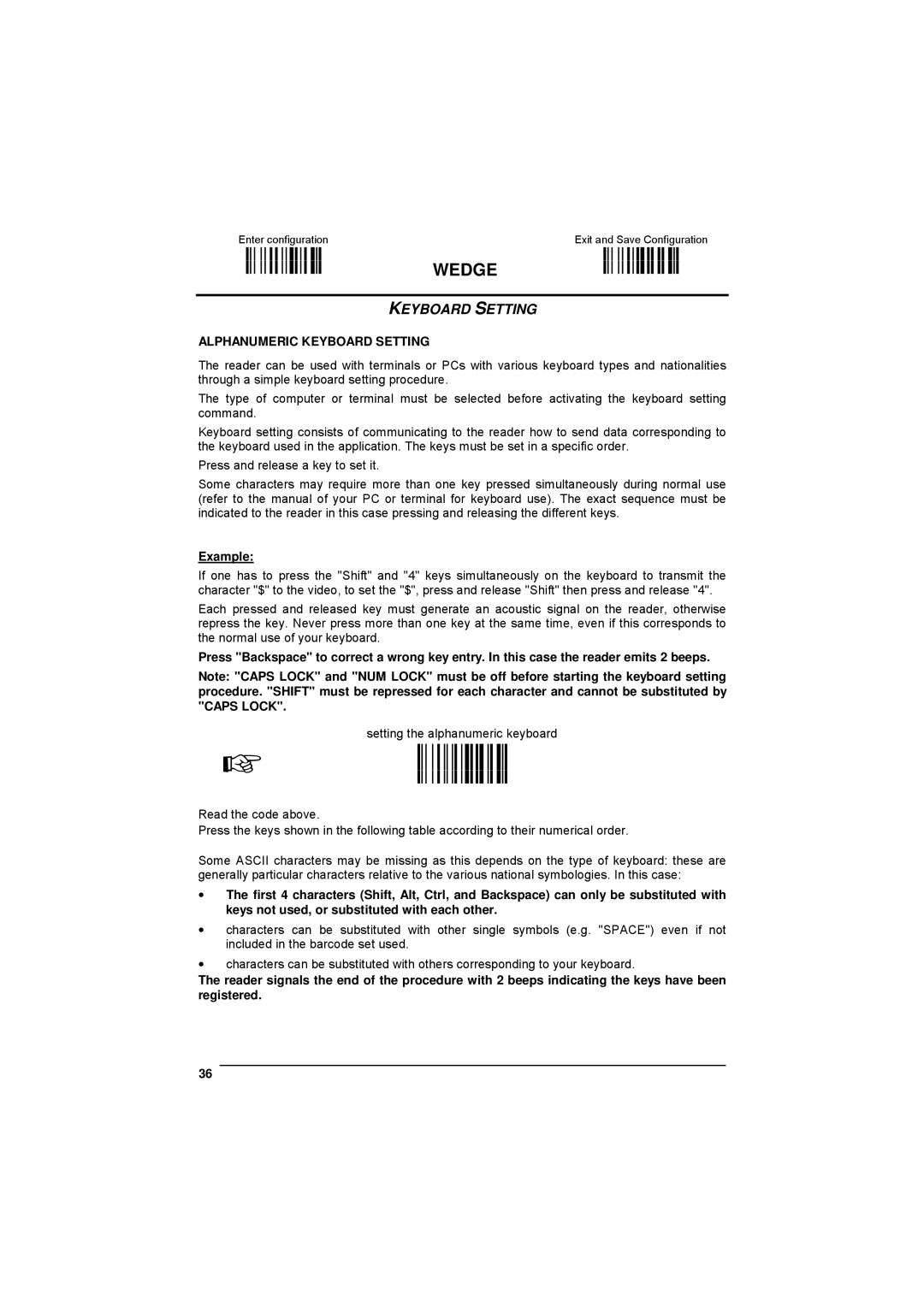 Datalogic Scanning 90ACC1780 manual Alphanumeric Keyboard Setting, Example, #5k i#5k 