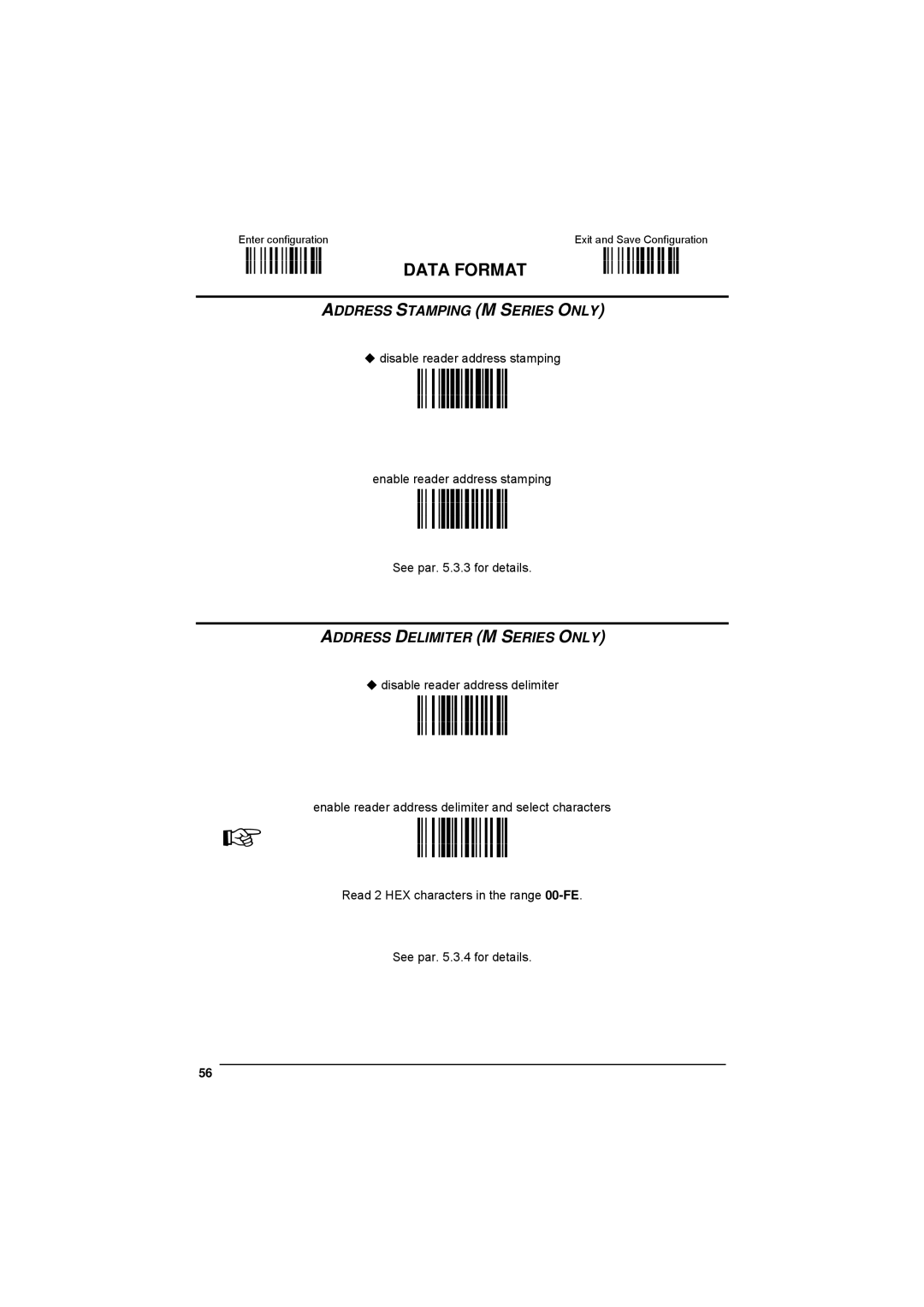 Datalogic Scanning 90ACC1780 manual Address Stamping M Series only, Address Delimiter M Series only 