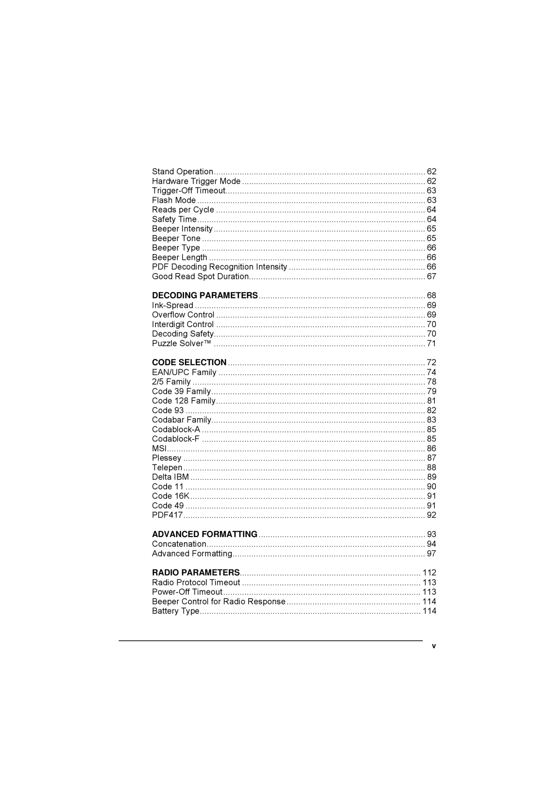 Datalogic Scanning 90ACC1780 manual Decoding Parameters 