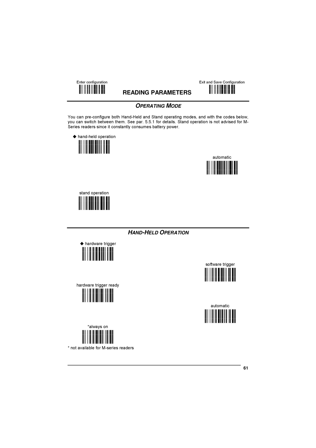 Datalogic Scanning 90ACC1780 manual Reading Parameters 