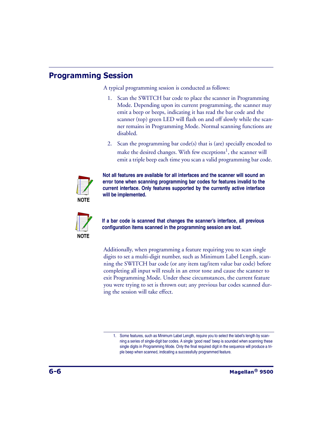 Datalogic Scanning 9504, 9500 manual Programming Session, Will be implemented 