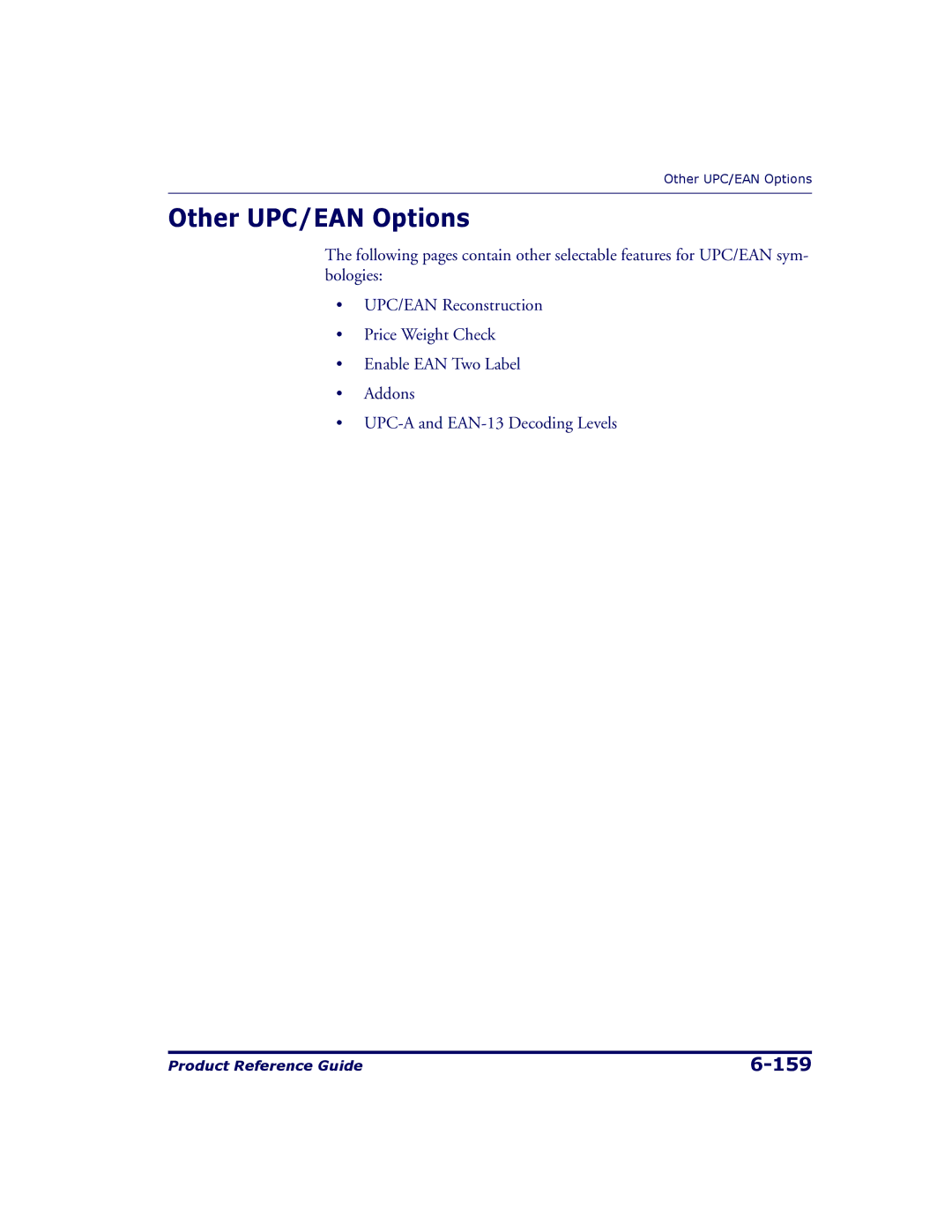 Datalogic Scanning 9500, 9504 manual Other UPC/EAN Options 