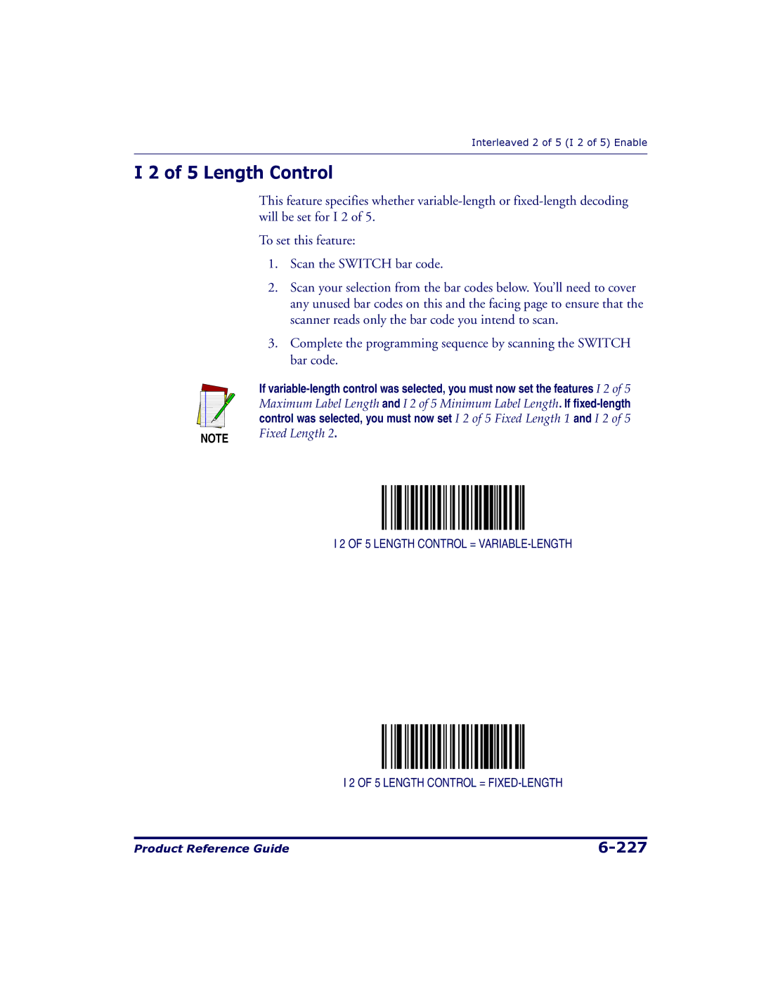 Datalogic Scanning 9500, 9504 manual Length Control 