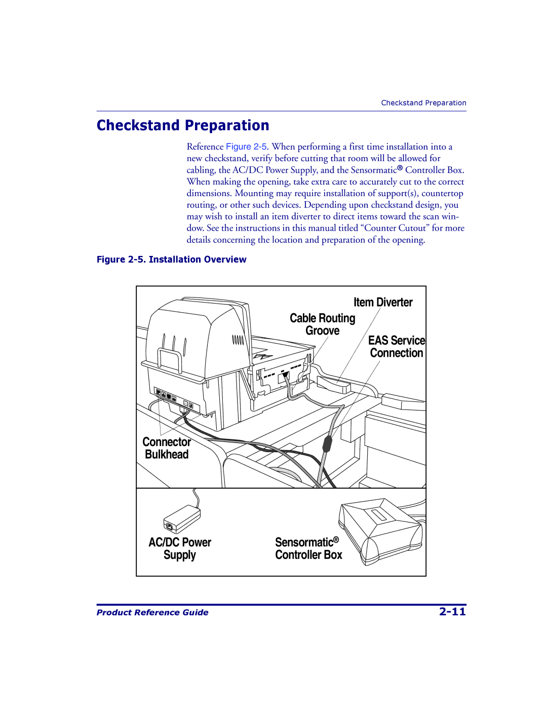 Datalogic Scanning 9500, 9504 manual Checkstand Preparation, Installation Overview 