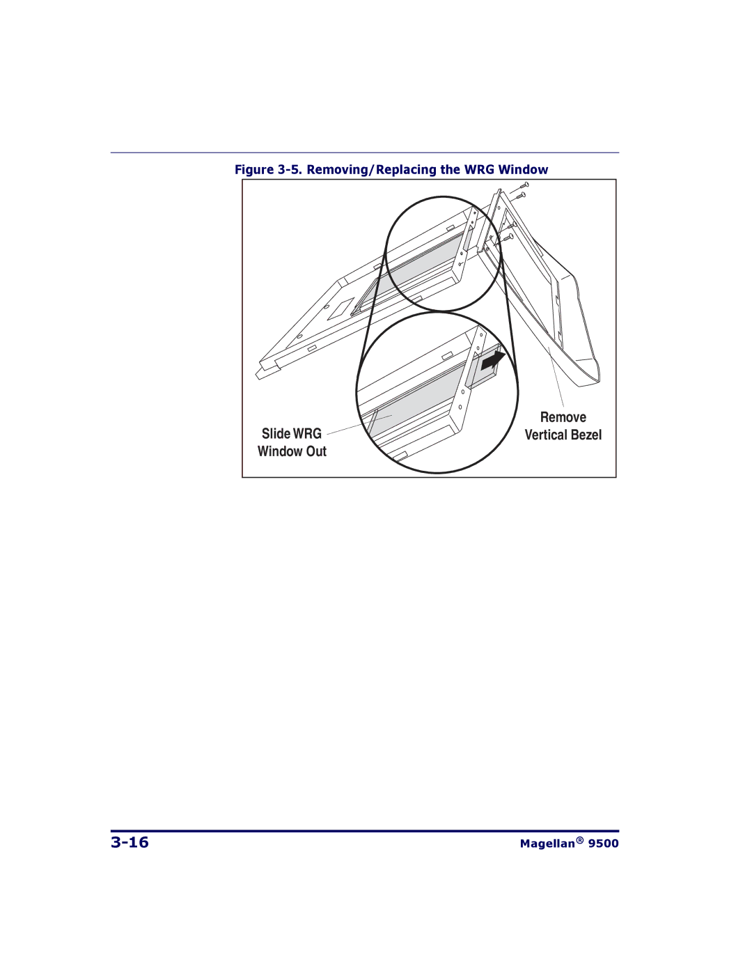 Datalogic Scanning 9504, 9500 manual Removing/Replacing the WRG Window 