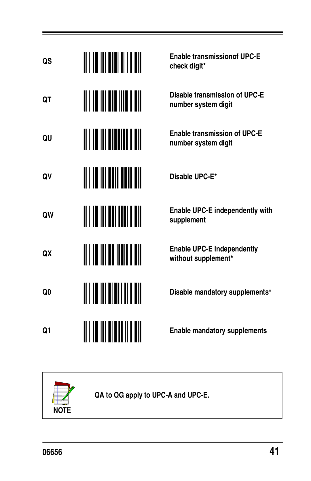 Datalogic Scanning DS1100 SH2347, DS2200 SH2348 manual Enable transmissionof UPC-E check digit, Disable UPC-E 