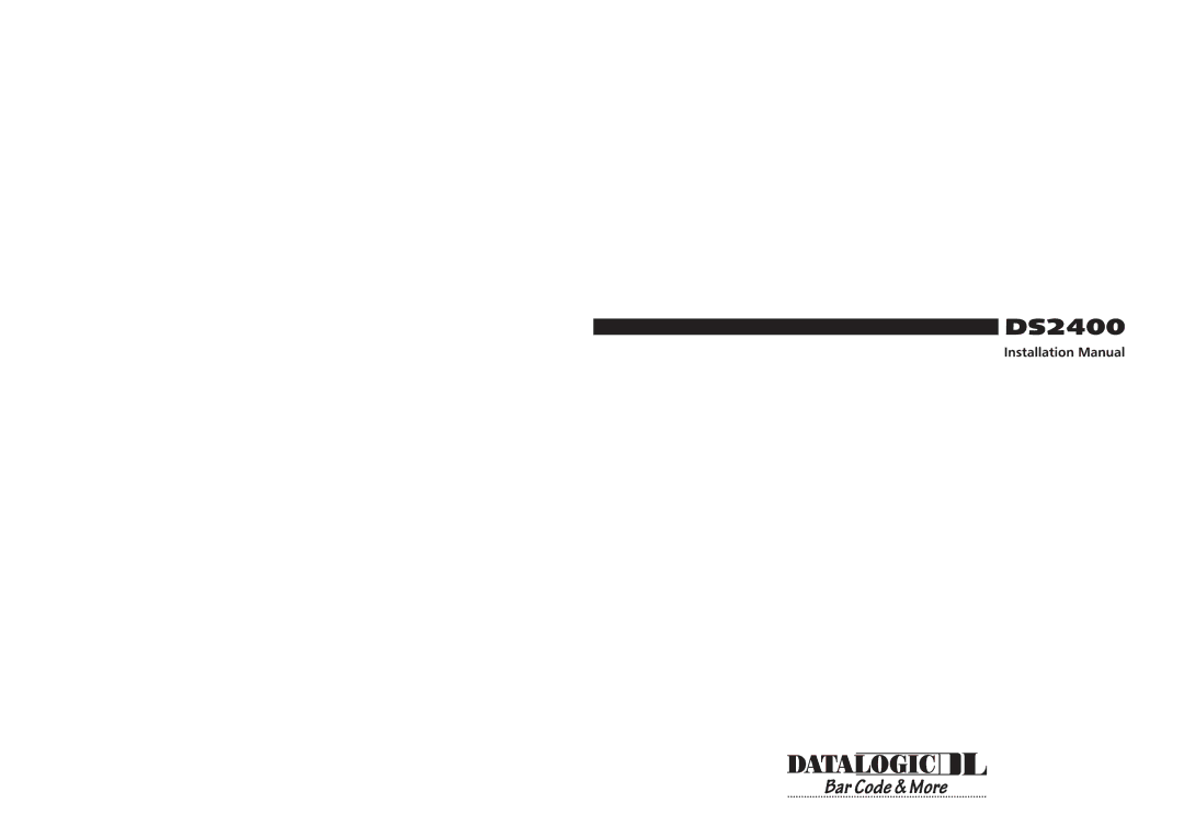 Datalogic Scanning DS2400 manual 