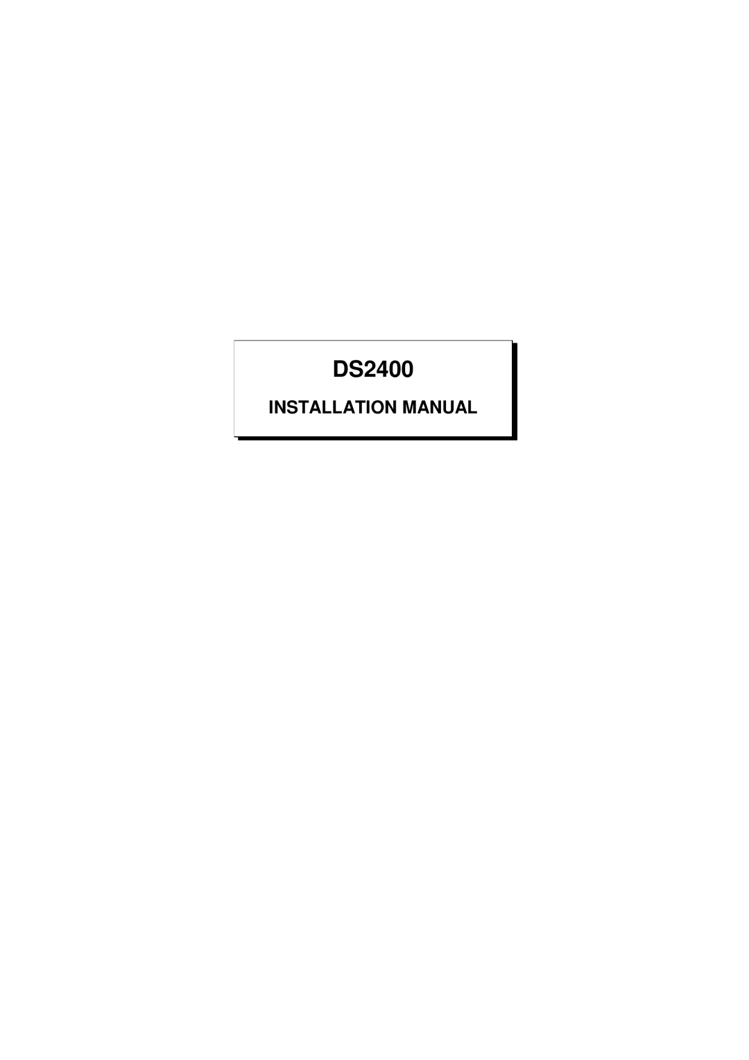 Datalogic Scanning DS2400 manual Installation Manual 