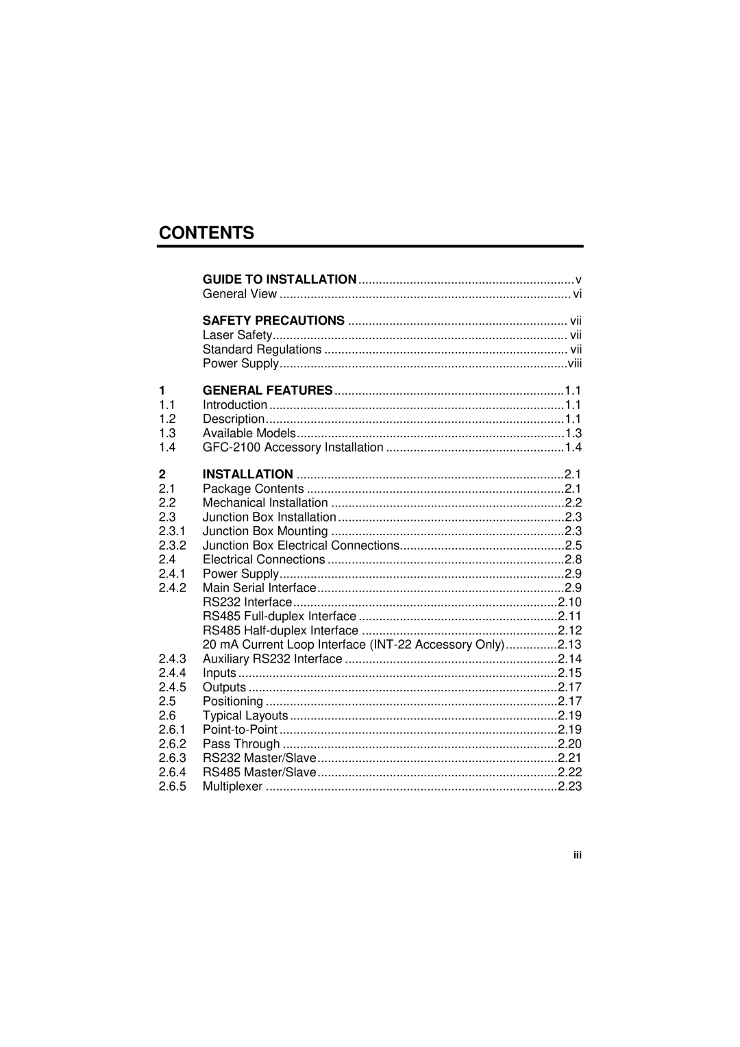 Datalogic Scanning DS2400 manual Contents 