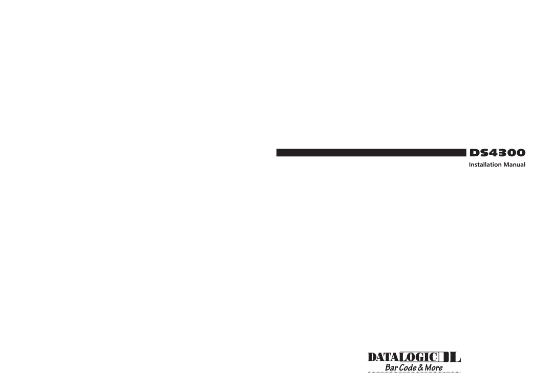 Datalogic Scanning DS4300 manual 