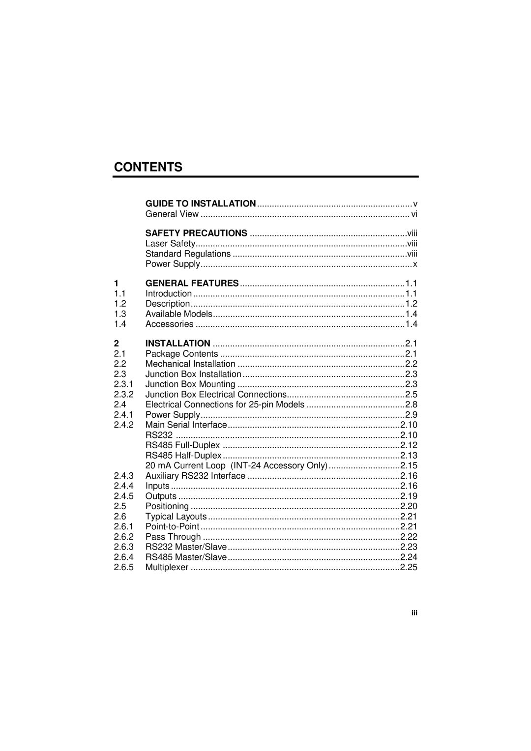 Datalogic Scanning DS4300 manual Contents 