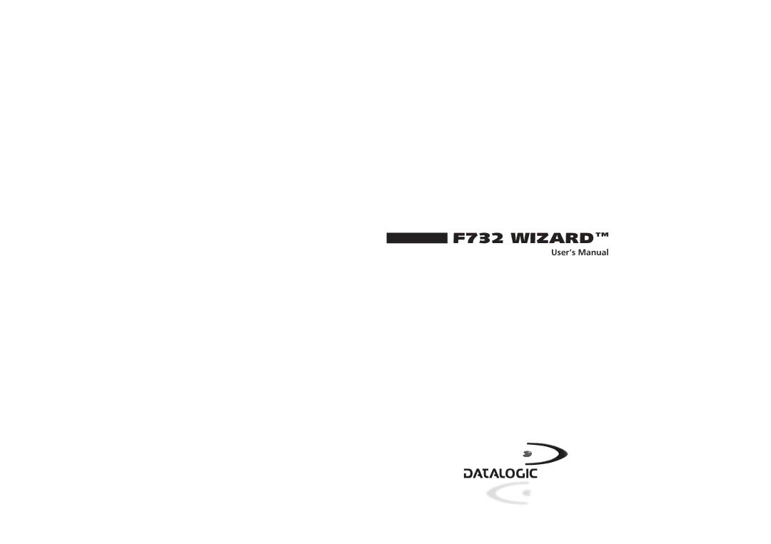 Datalogic Scanning user manual F732 Wizard, User’s Manual 