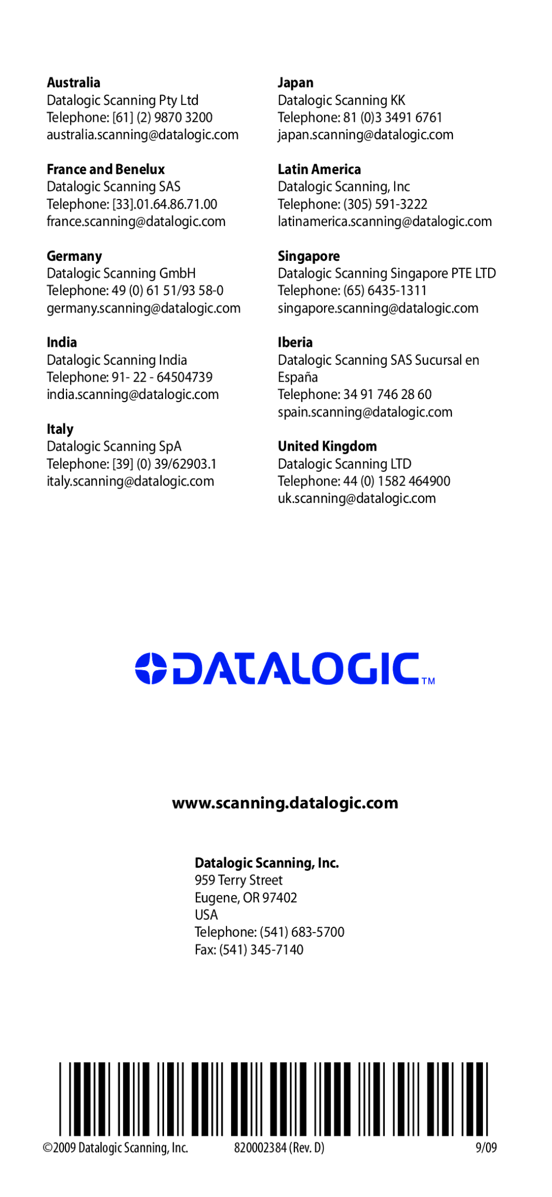 Datalogic Scanning GM4100 manual Italy 