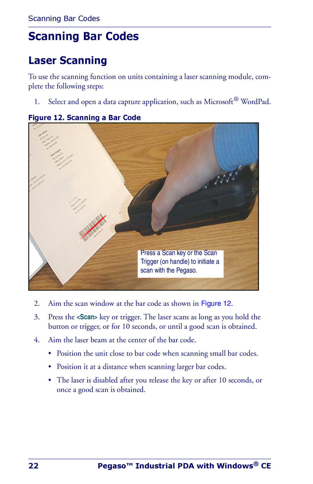 Datalogic Scanning Industrial PDA manual Scanning Bar Codes, Laser Scanning 