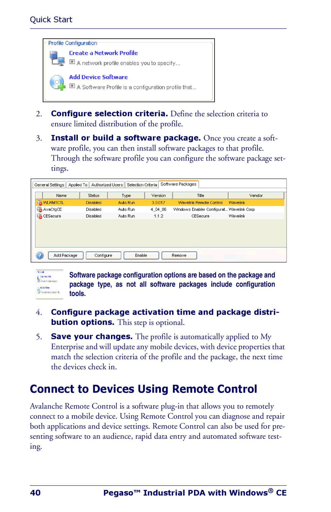 Datalogic Scanning Industrial PDA manual Connect to Devices Using Remote Control 