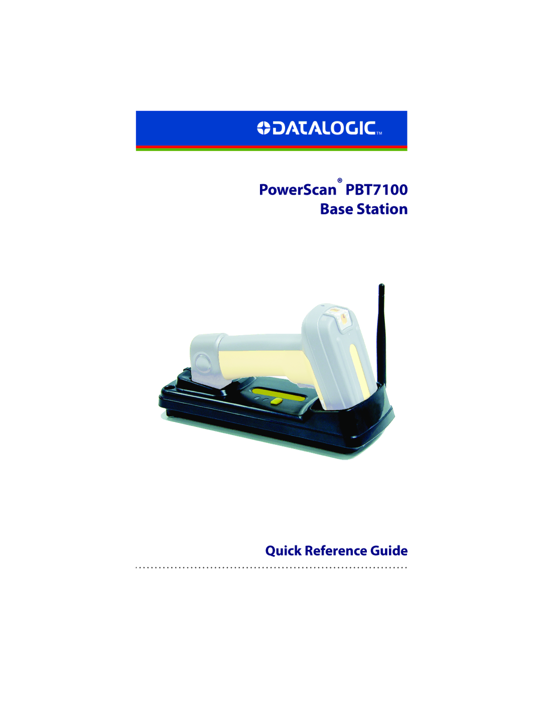 Datalogic Scanning manual PowerScan PBT7100 Base Station Quick Reference Guide 