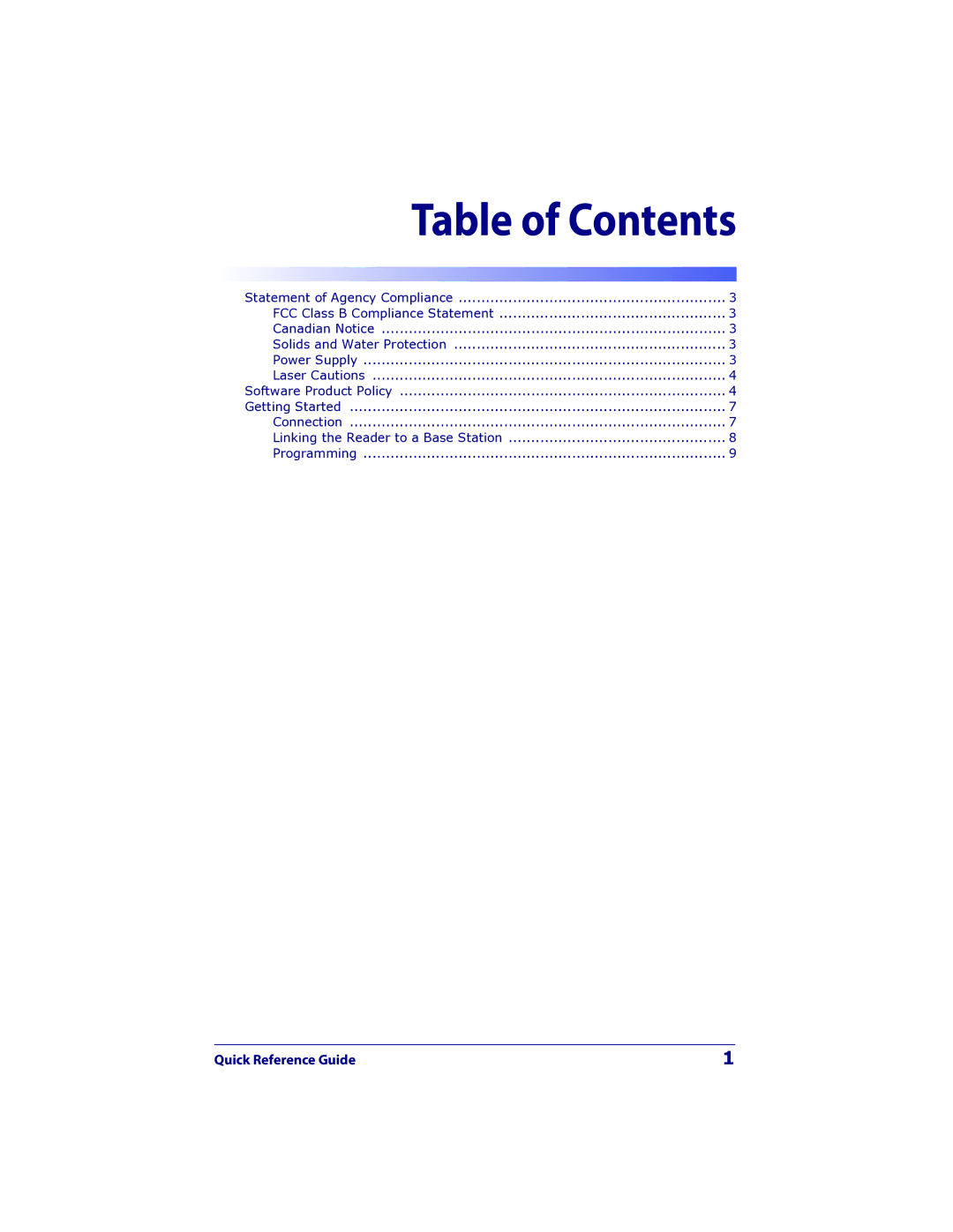 Datalogic Scanning PBT7100 manual Table of Contents 