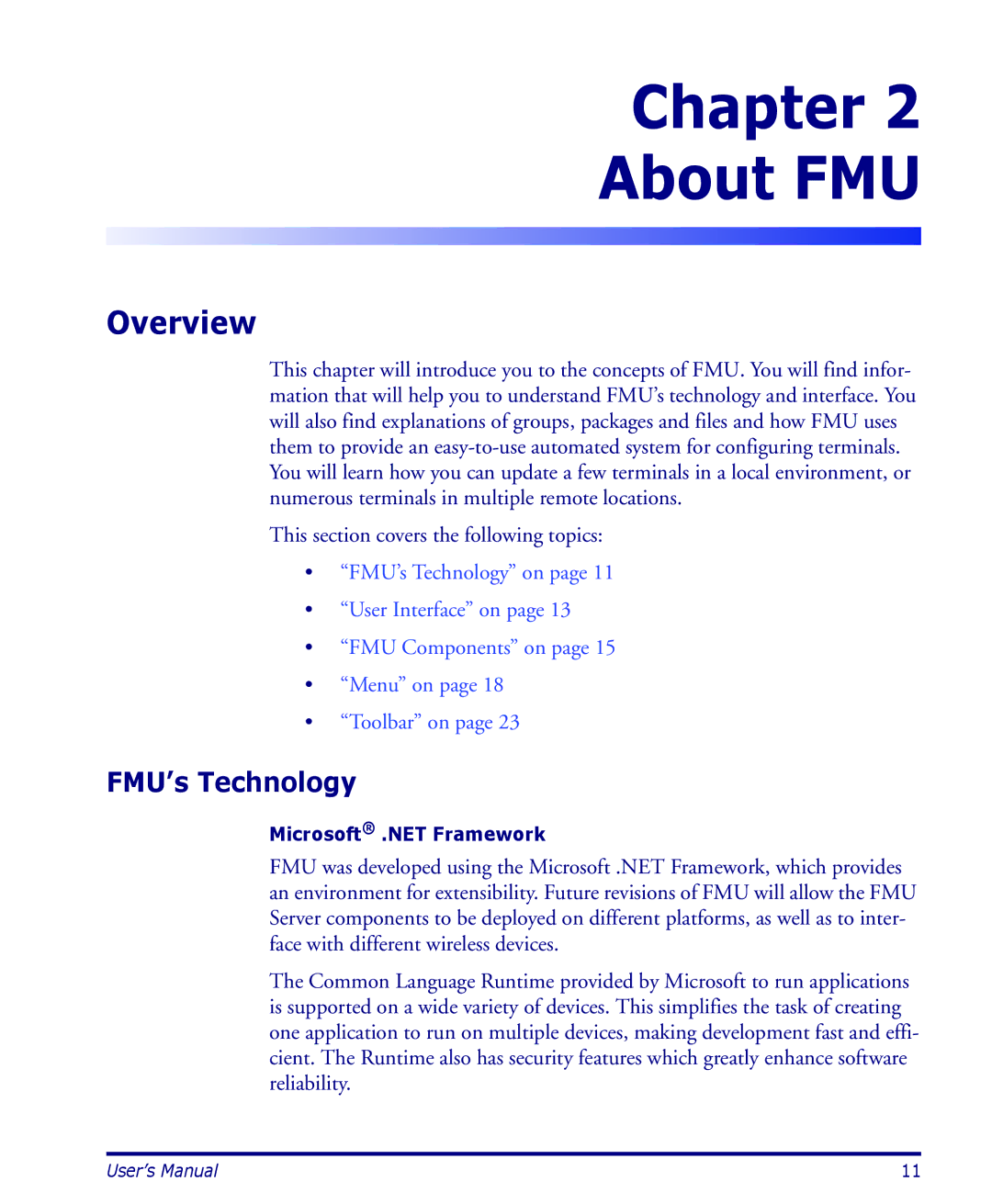 Datalogic Scanning PDA user manual Chapter About FMU, FMU’s Technology 