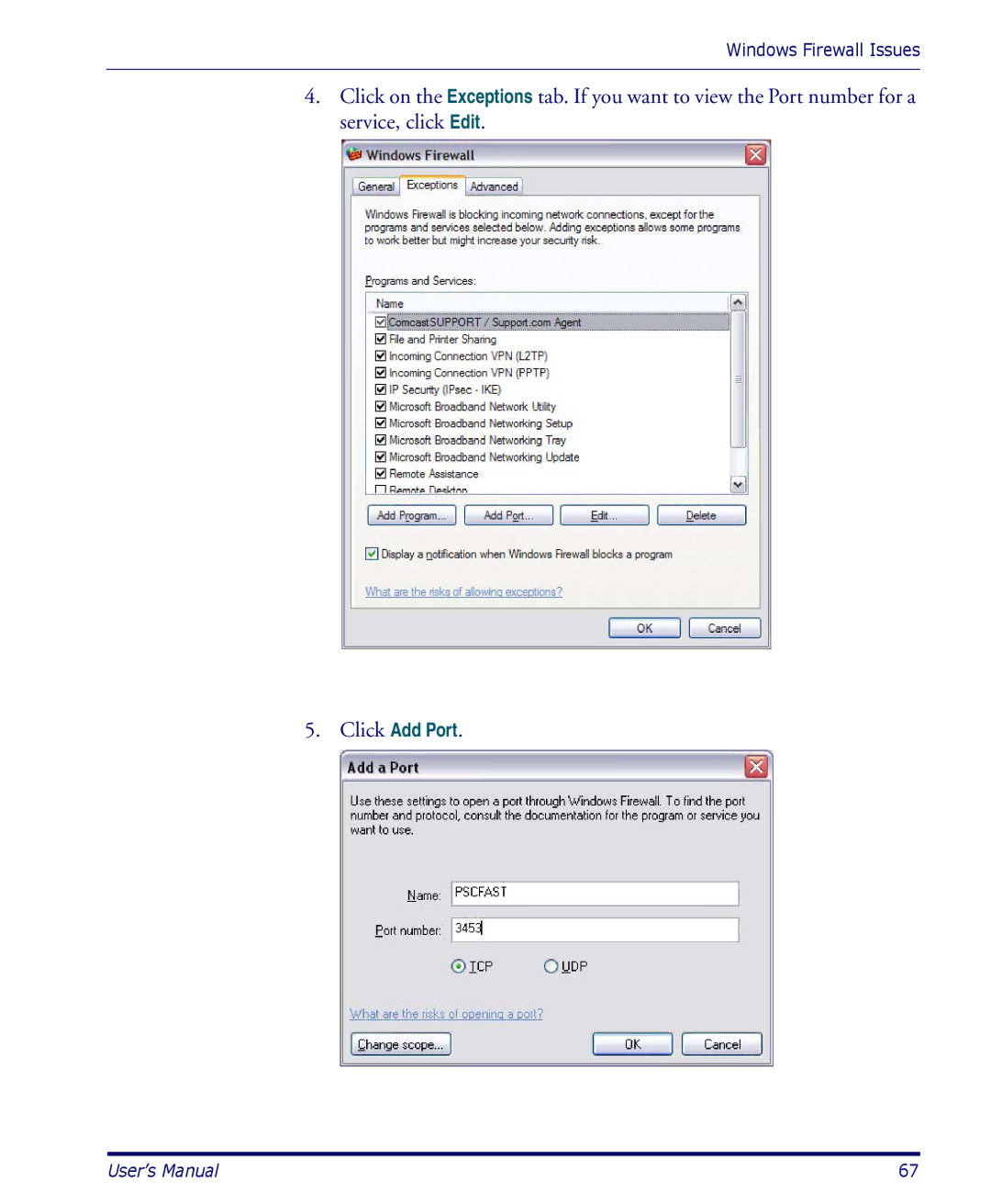 Datalogic Scanning PDA user manual Click Add Port 