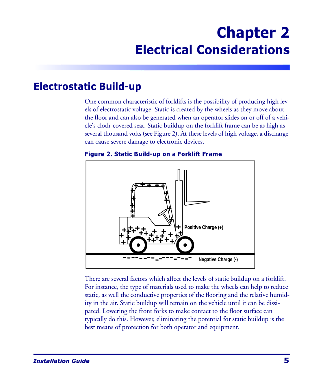 Datalogic Scanning Pegaso manual Electrical Considerations, Electrostatic Build-up 