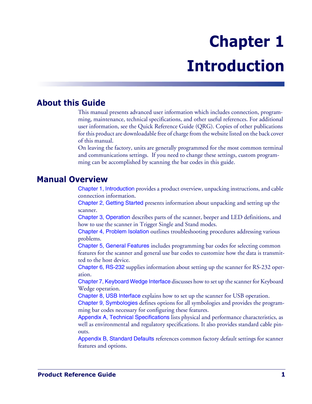 Datalogic Scanning QD 2300 manual Chapter Introduction, About this Guide, Manual Overview 