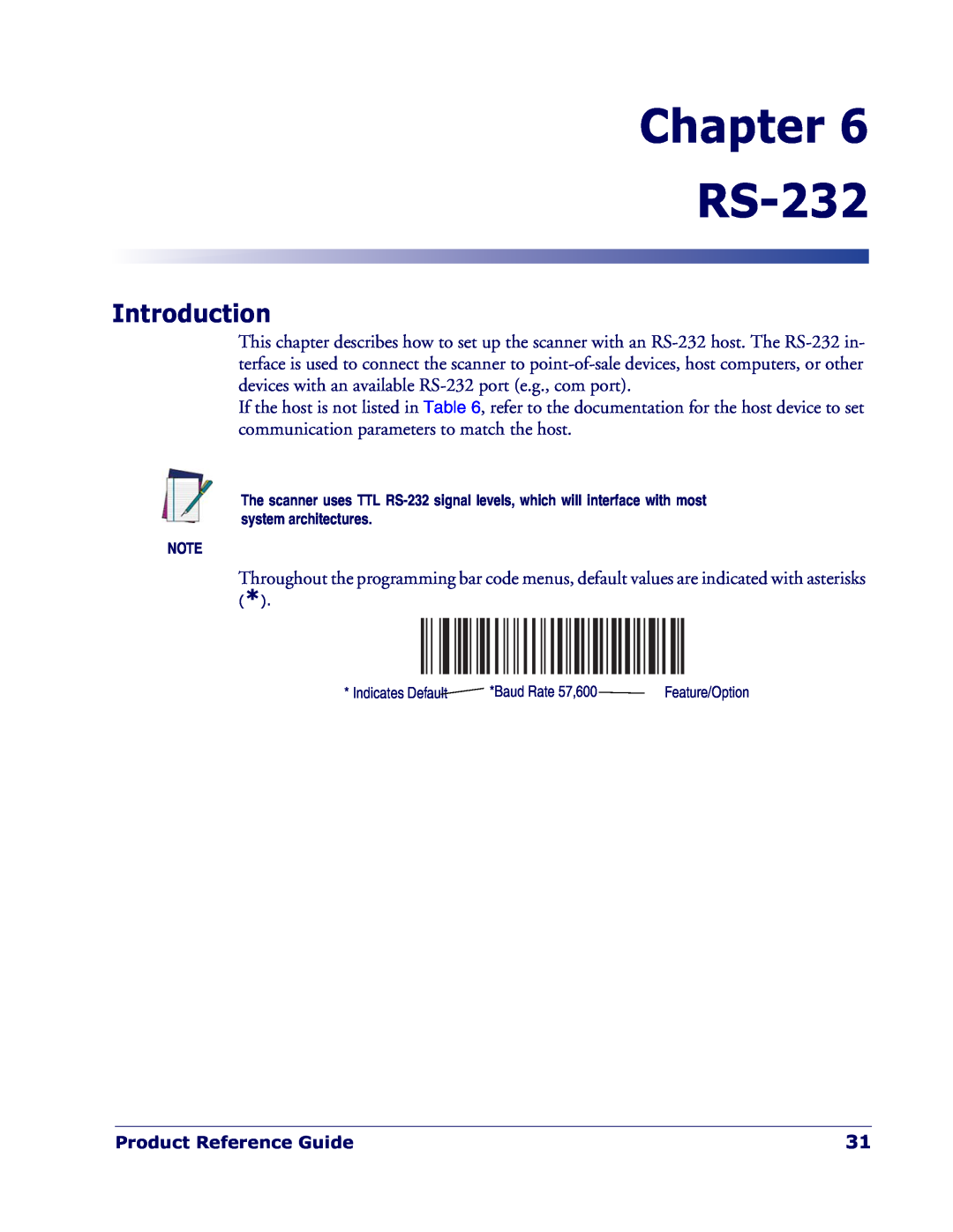 Datalogic Scanning QD 2300 manual Chapter RS-232, Introduction 