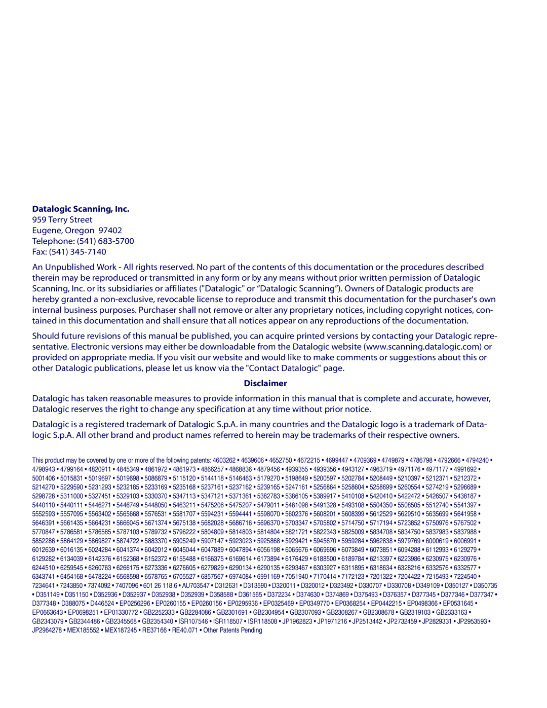 Datalogic Scanning QD2100 manual Datalogic Scanning, Inc 