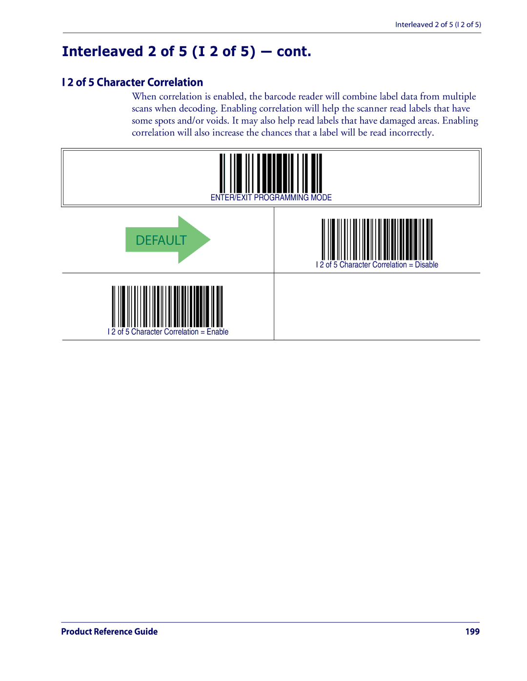 Datalogic Scanning QD2100 manual Character Correlation 