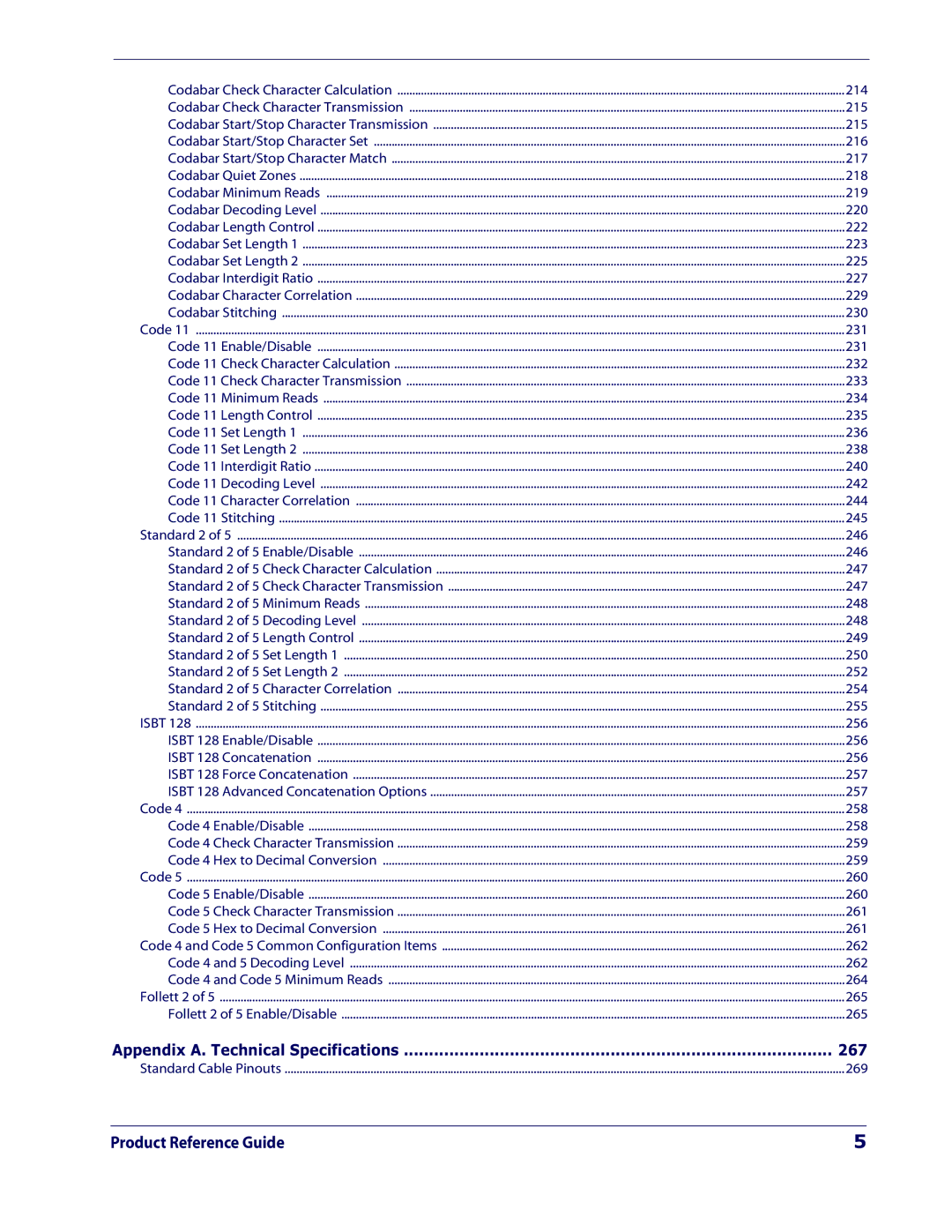 Datalogic Scanning QD2100 manual Appendix A. Technical Specifications 