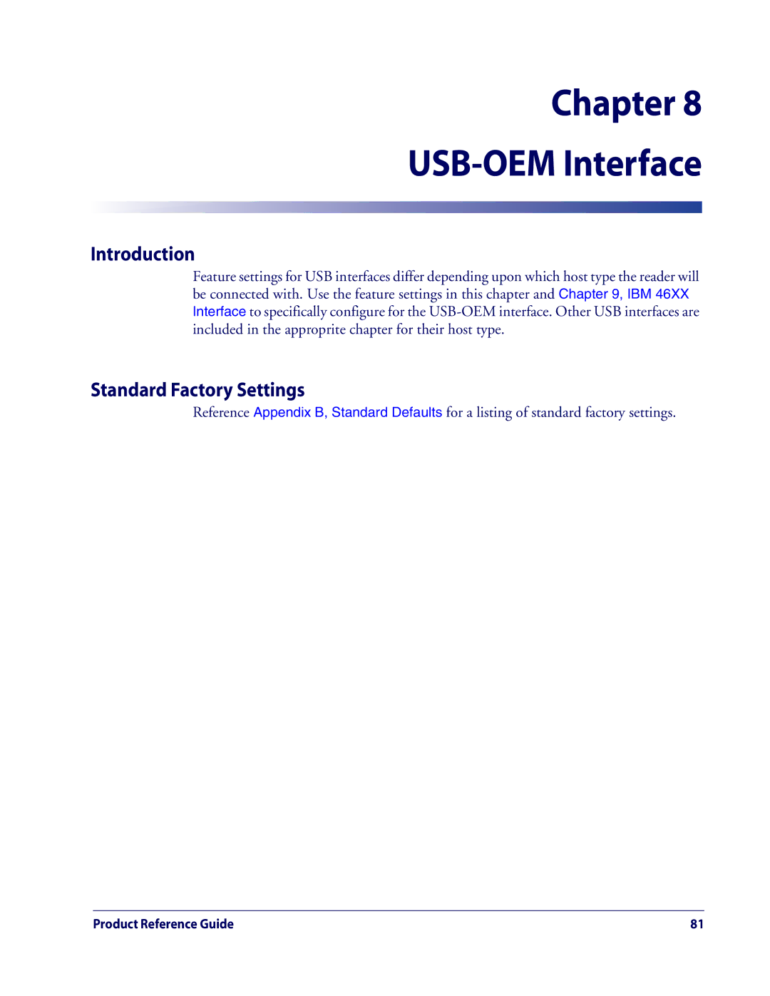 Datalogic Scanning QD2100 manual Chapter USB-OEM Interface, Introduction 