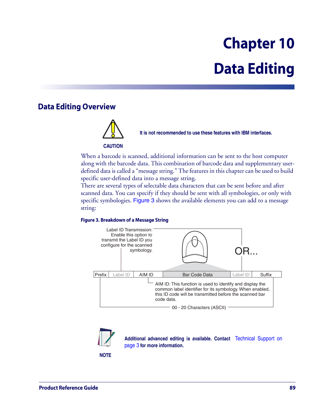 Datalogic Scanning QD2100 manual Chapter Data Editing, Data Editing Overview 