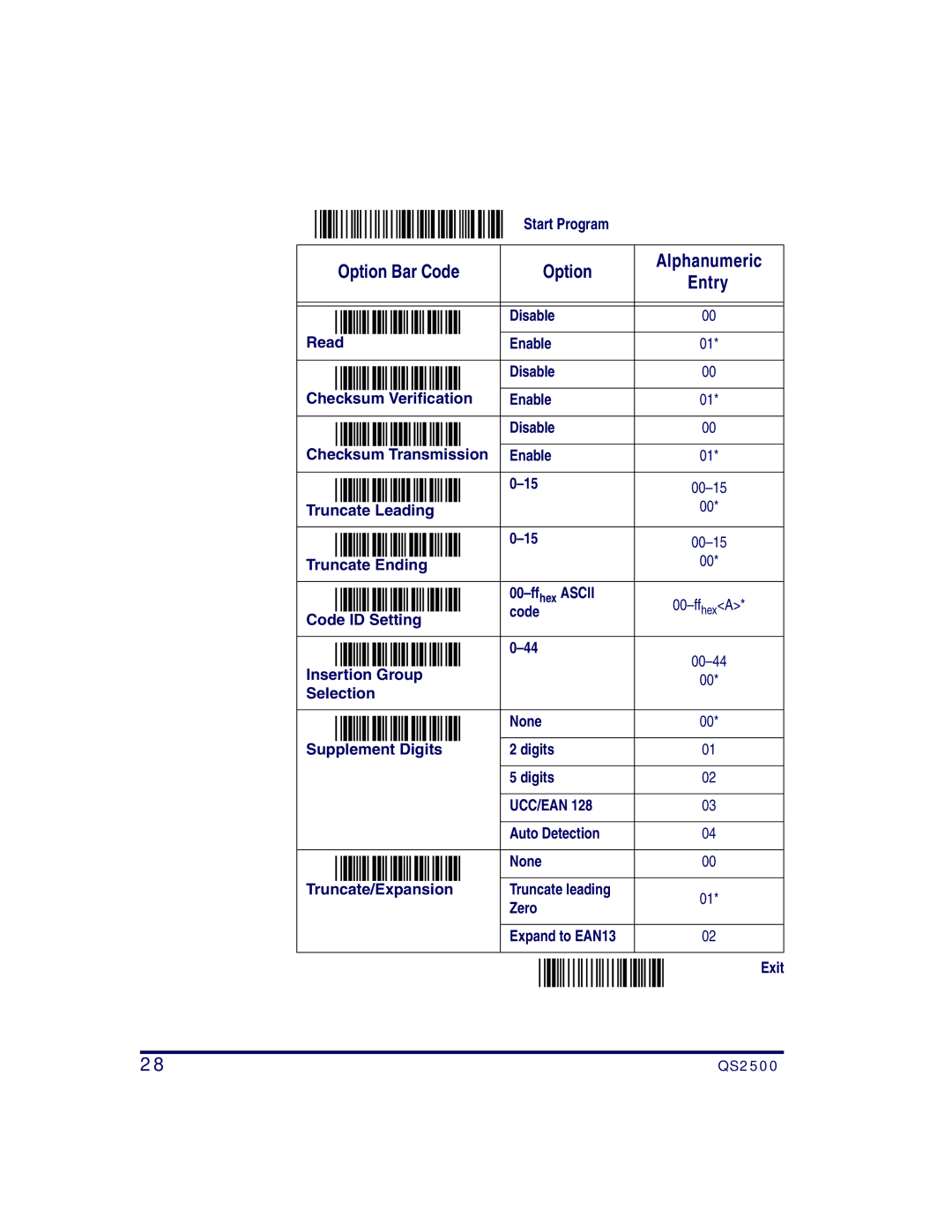 Datalogic Scanning QS2500 manual Ucc/Ean 