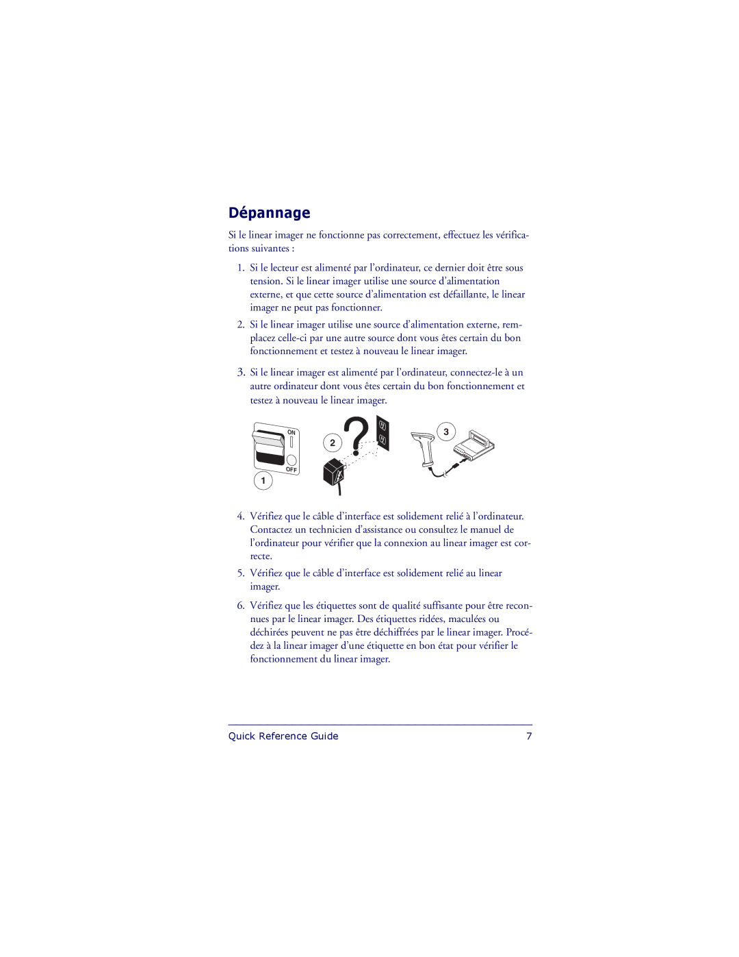 Datalogic Scanning QS6500 manual Dépannage 