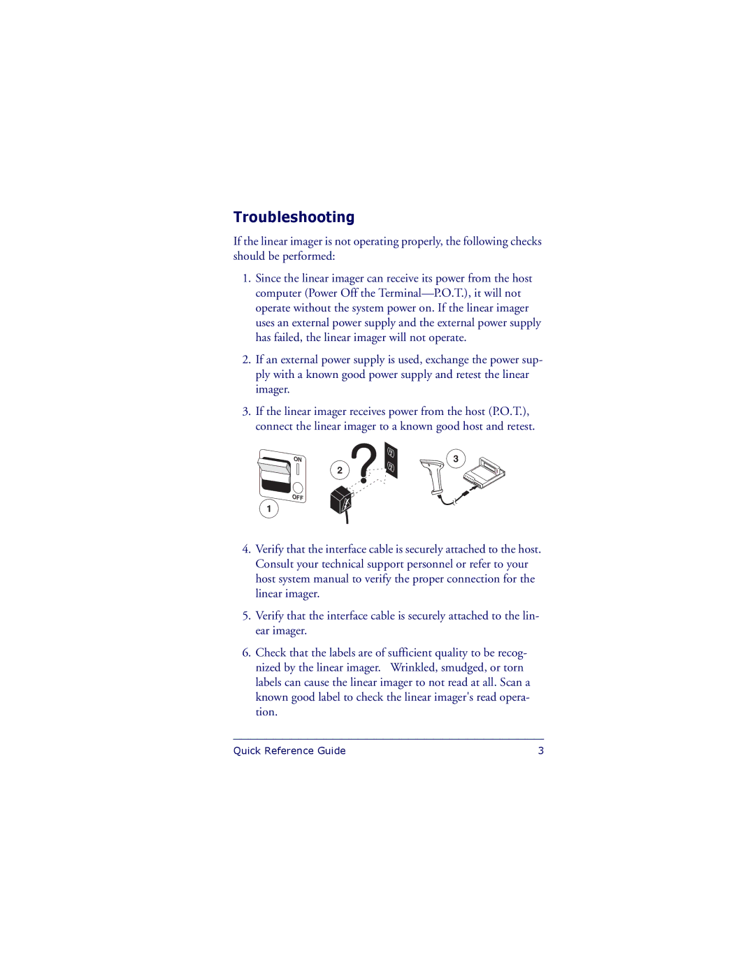 Datalogic Scanning QS6500 manual Troubleshooting 