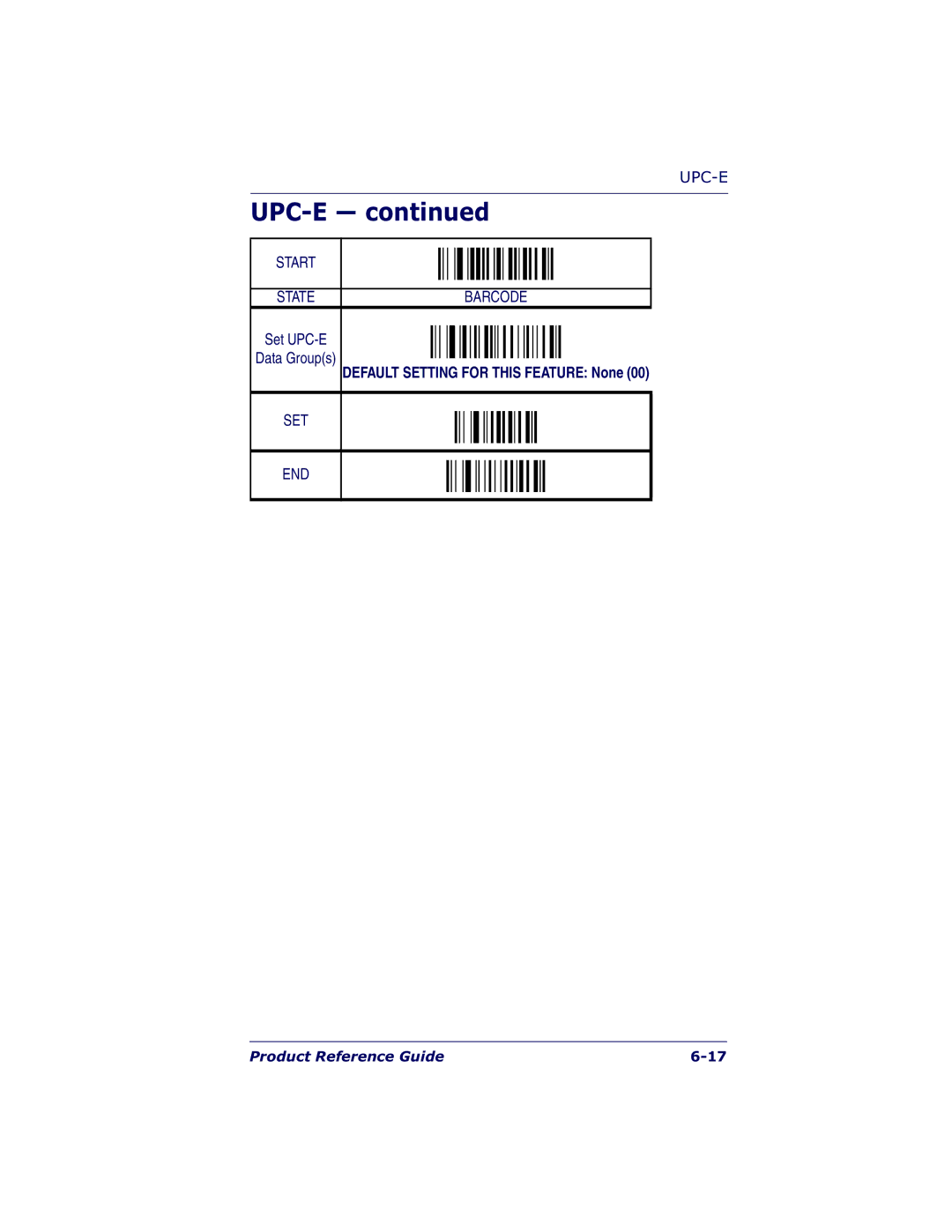 Datalogic Scanning QS6500BT manual Set UPC-E Data Groups 