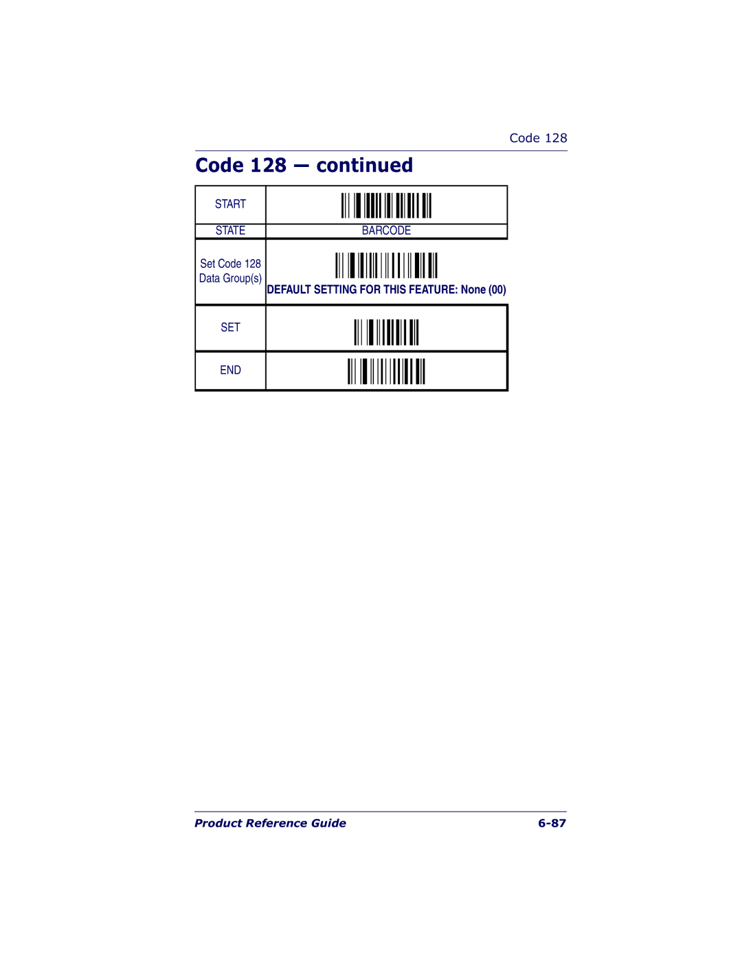 Datalogic Scanning QS6500BT manual Default Setting for this Feature None 