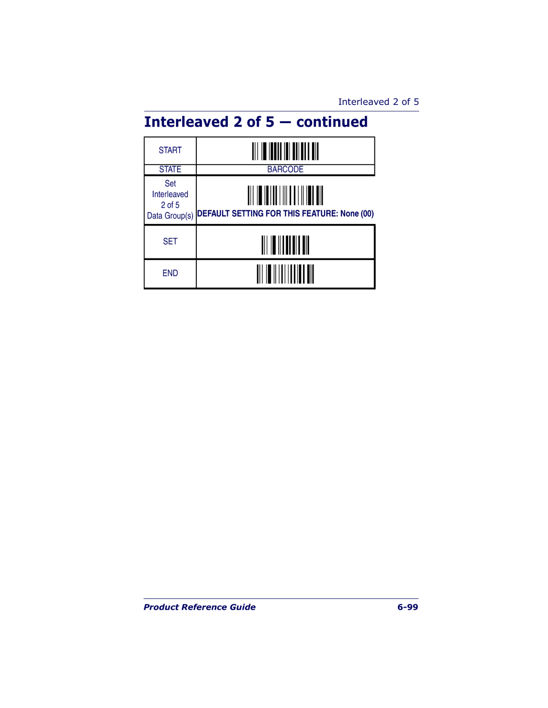 Datalogic Scanning QS6500BT manual Set Interleaved 