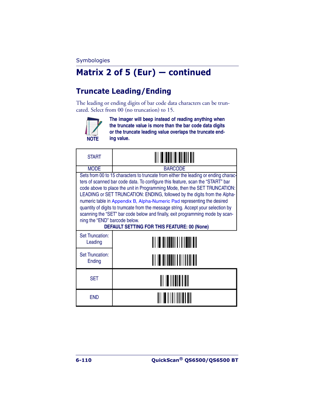 Datalogic Scanning QS6500BT manual QuickScan QS6500/QS6500 BT 