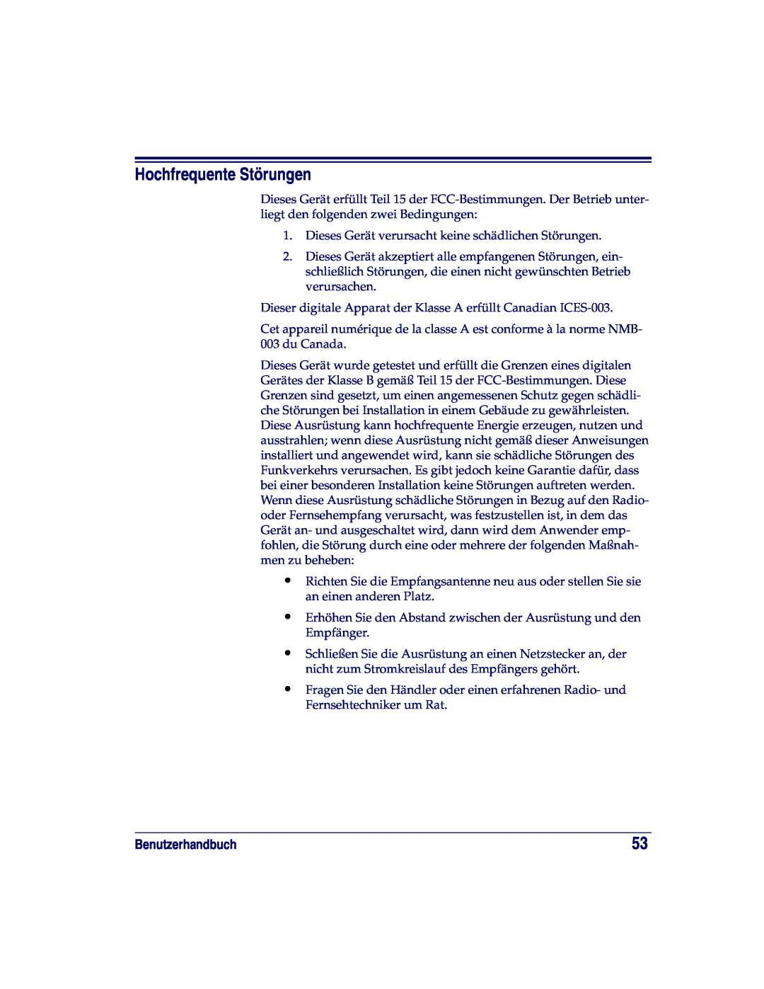 Datalogic Scanning XLR, SR, HD manual Hochfrequente Störungen, Benutzerhandbuch 