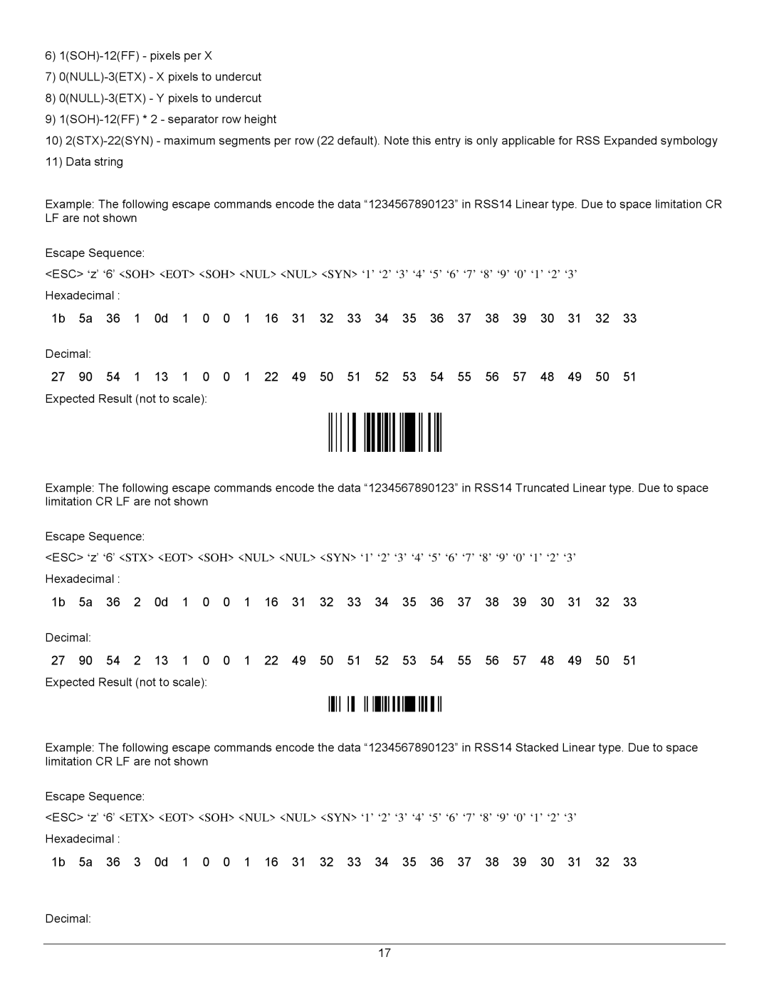 Datamax 7A300007 Rev. 2 manual Decimal 