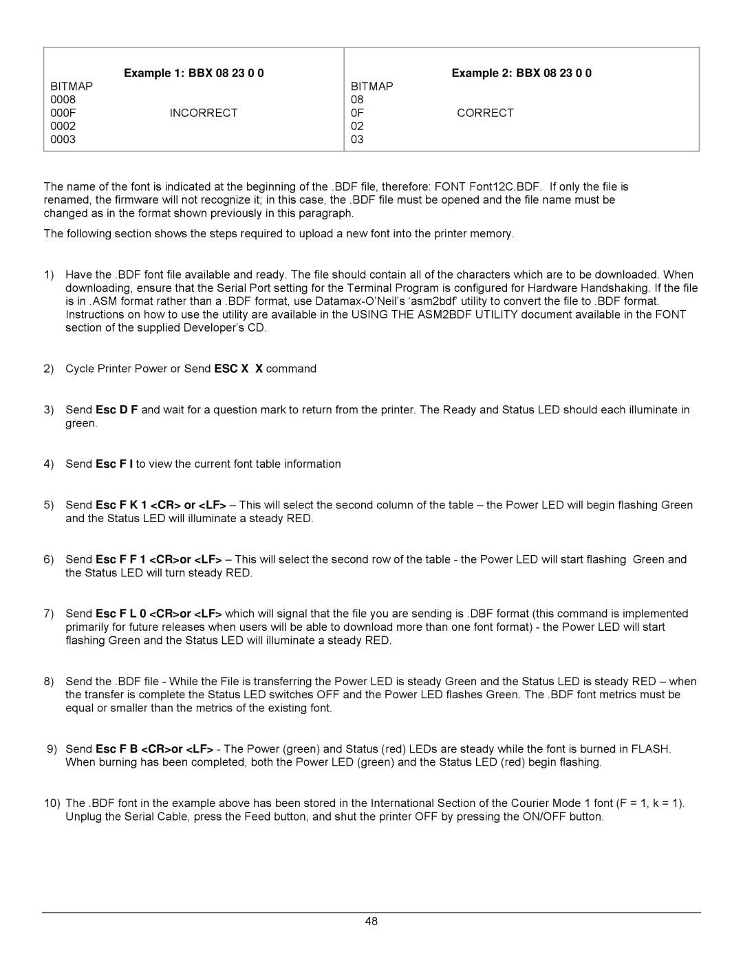 Datamax 7A300007 Rev. 2 manual Example 1 BBX 08 23 0, Example 2 BBX 08 23 0 